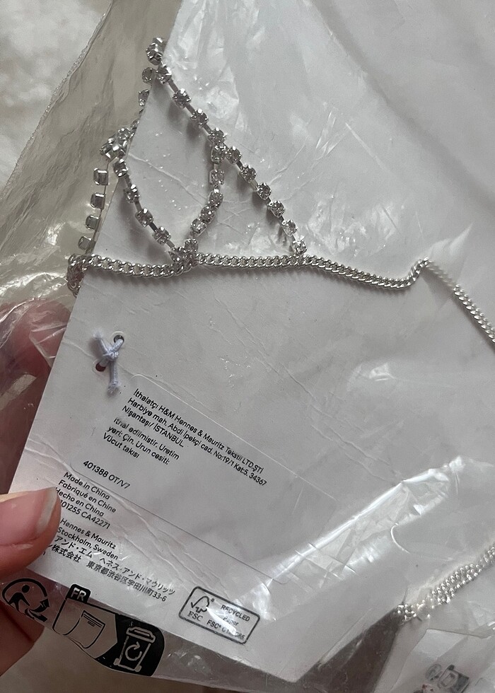 H&m göğüs zinciri sütyen zinciri - Görsel 5