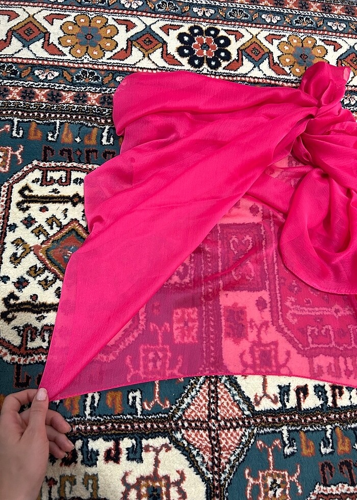 Fuşya pareo - Görsel 4