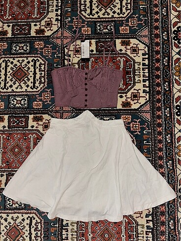 İkili etek bluz set