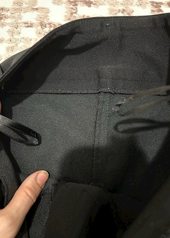 Siyah Mini Hamile Şortu Kemerli - Görsel 7