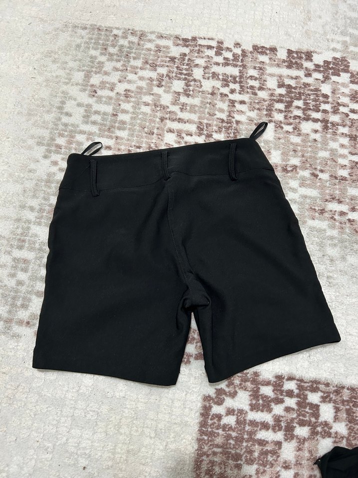 Siyah Mini Hamile Şortu Kemerli - Görsel 4