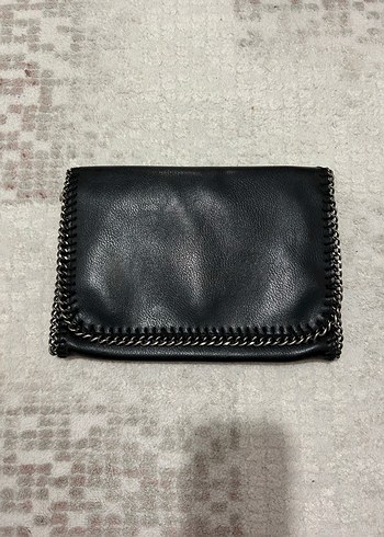 Beden Siyah Deri Kadın Clutch Çanta