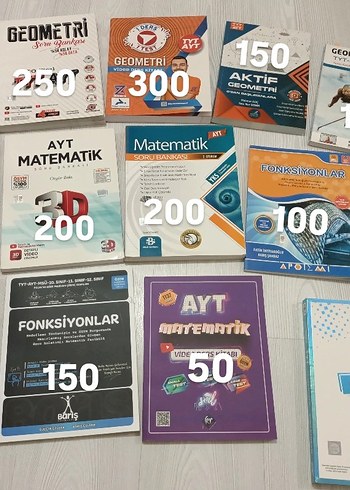 TYT-AYT Matematik Sınav Hazırlık Kitapları Seti TANESİ 150 TL
