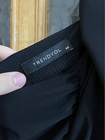l Beden Siyah drape elbise