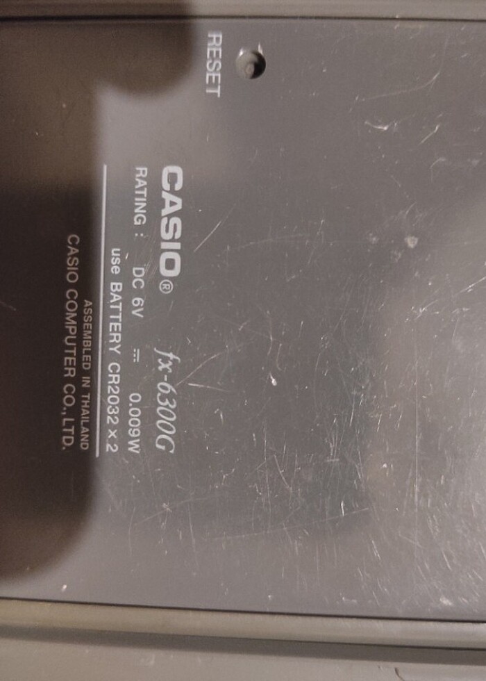 Casio fx-6300g hesap makinesi  - Görsel 3