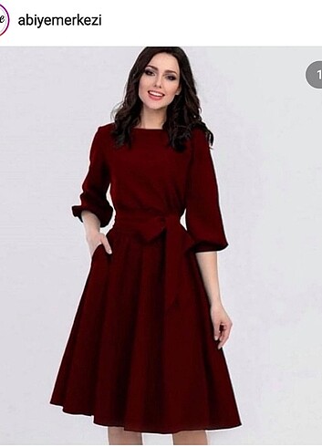 Bordo kısa elbise 