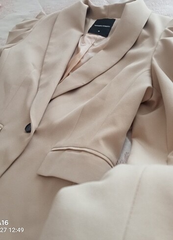 Zara Blazer ceket bej rengi
