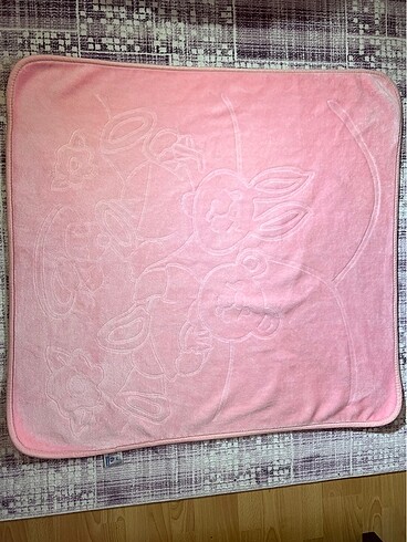 Pembe kalın bebek battaniyesi 100*120 cm