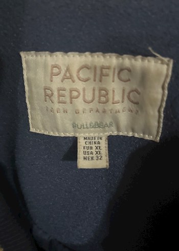 Düğmeli Mavi Kadın Bomber Ceket - Görsel 2