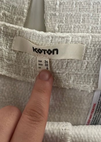 Kadın Beyaz Keten Mini Blazer takım - Görsel 4