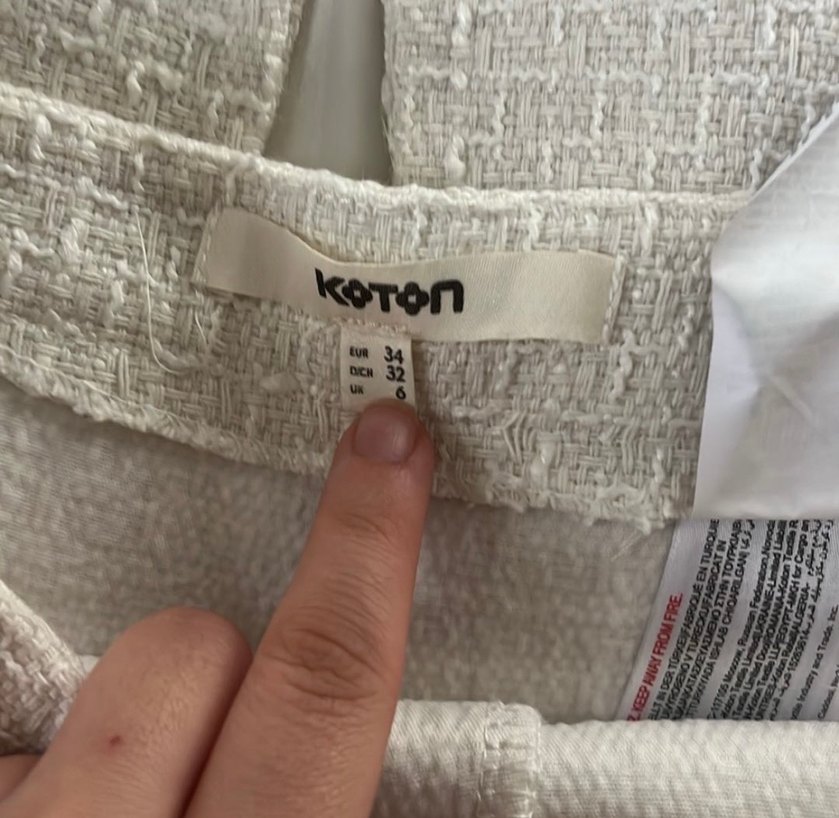 Kadın Beyaz Keten Mini Blazer takım - Görsel 4