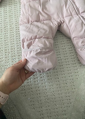 Pembe Kürklü Bebek Kış Tulumu - Görsel 6