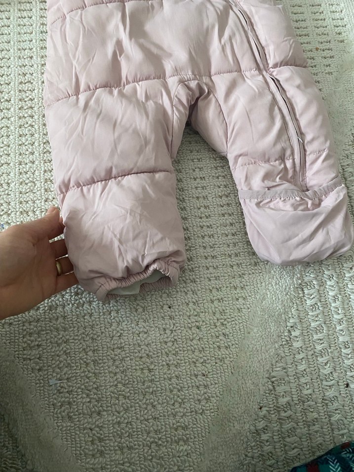 Pembe Kürklü Bebek Kış Tulumu - Görsel 5