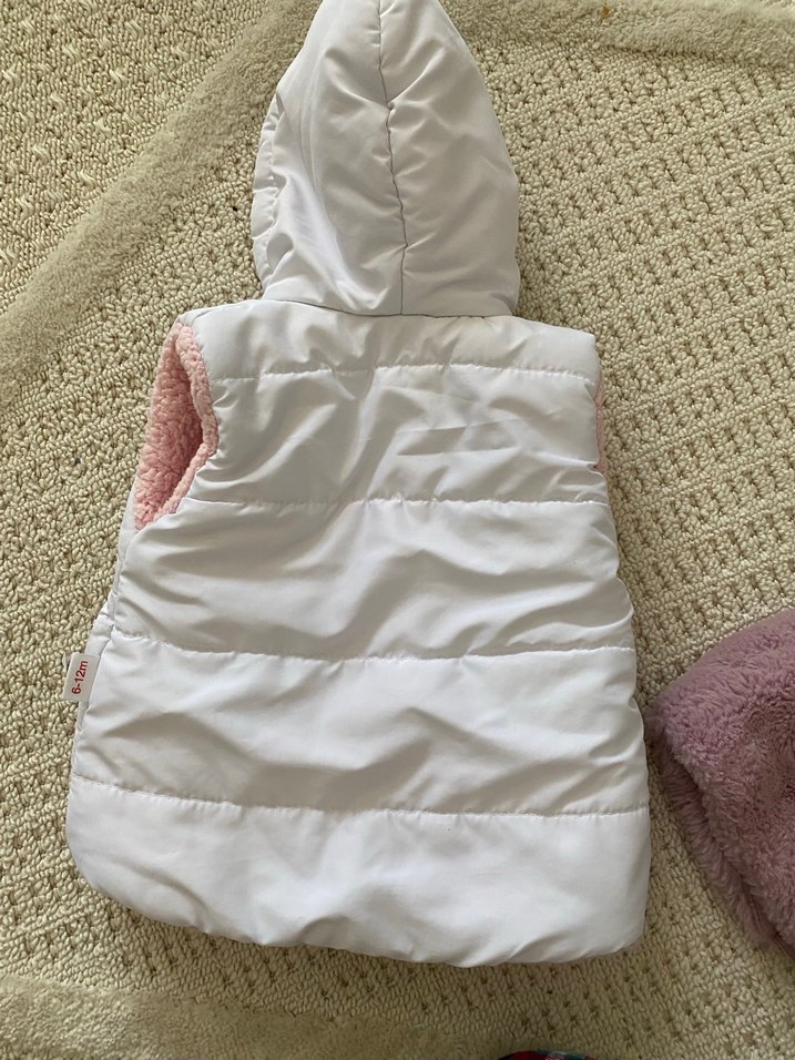 Beyaz Kız Çocuk Kürklü Yelek - Görsel 2