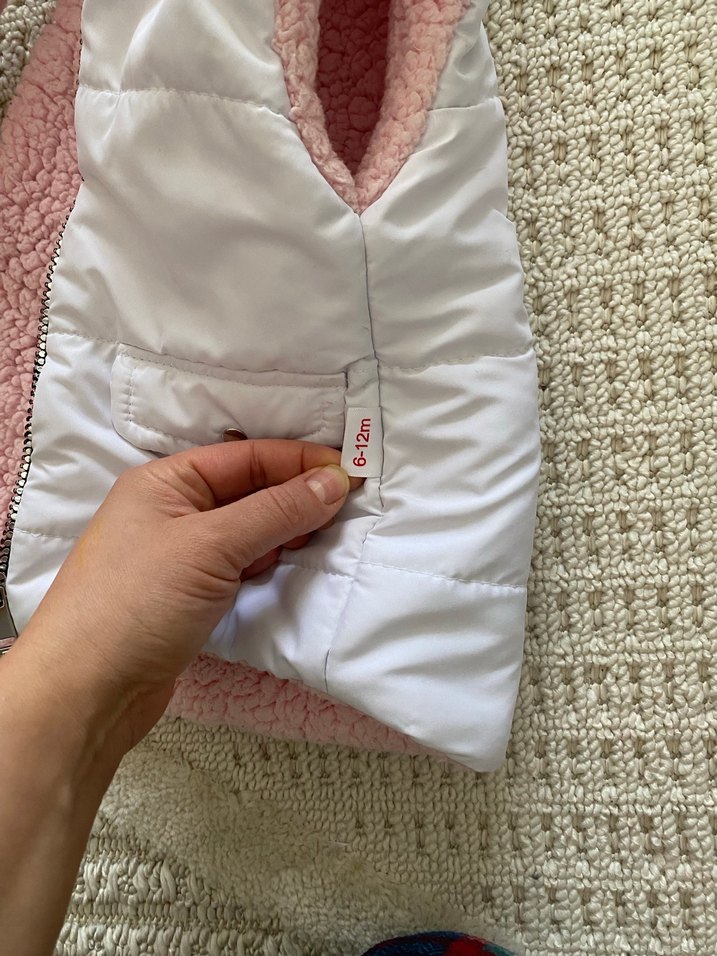 Beyaz Kız Çocuk Kürklü Yelek - Görsel 3