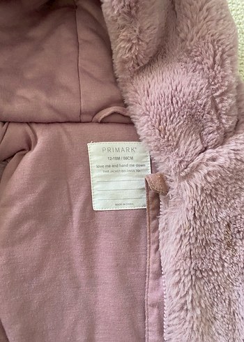 Kız Çocuk Kapüşonlu Pembe Peluş Yelek - Görsel 4
