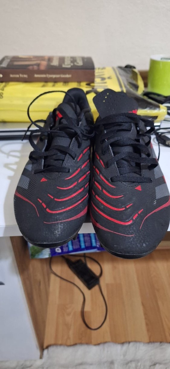 Kırmızı Erkek Futbol Ayakkabısı Velcro Detaylı - Görsel 5