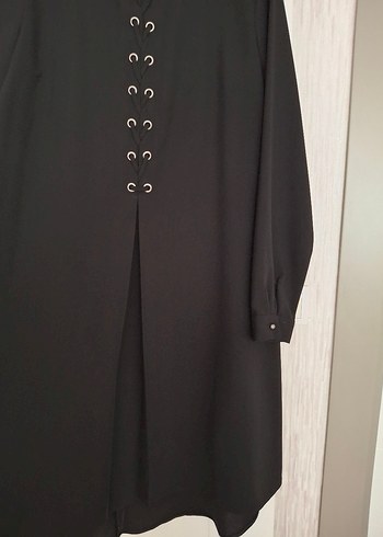 Siyah Uzun Kollu Kadın Tunik - Görsel 2