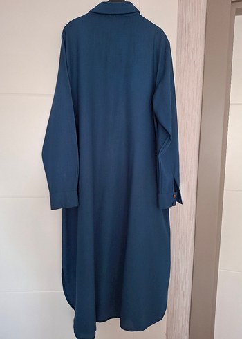 Düğmeli Uzun Keten Tunik - Görsel 3