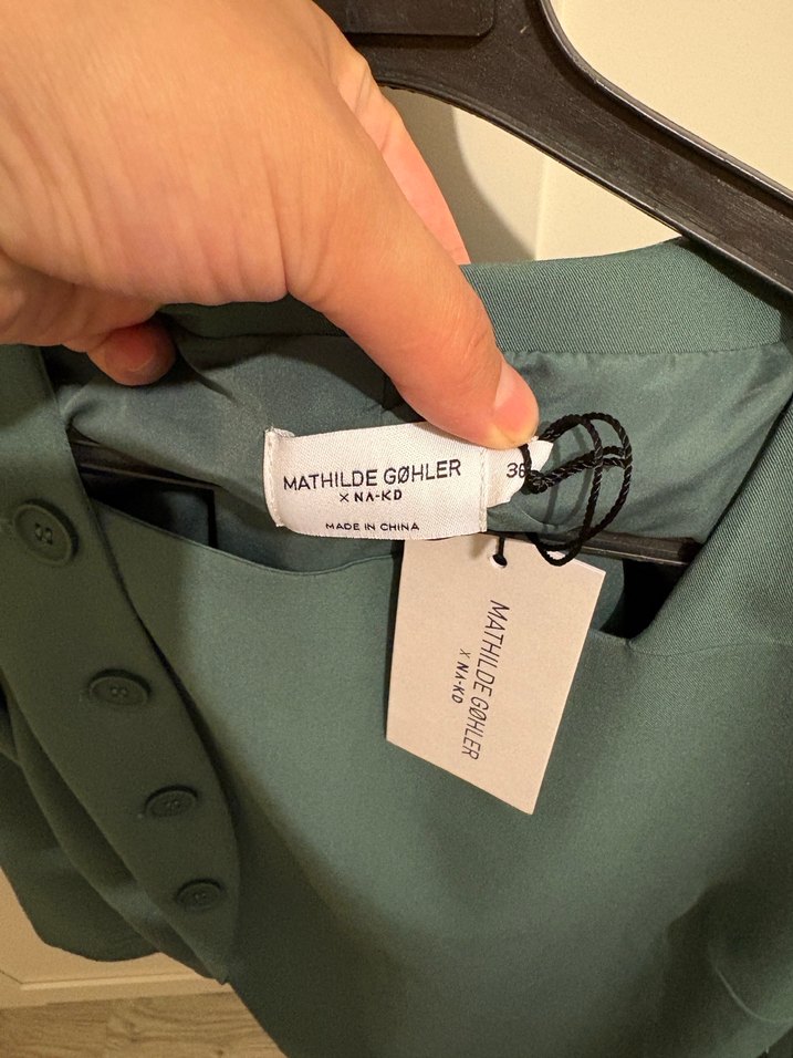 NAKD Düğmeli Defne Yeşili Kadın Midi Blazer - Görsel 2