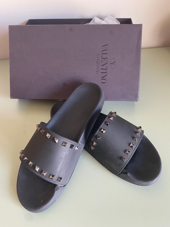 Valentino Garavani Siyah Erkek Terlik - Görsel 2