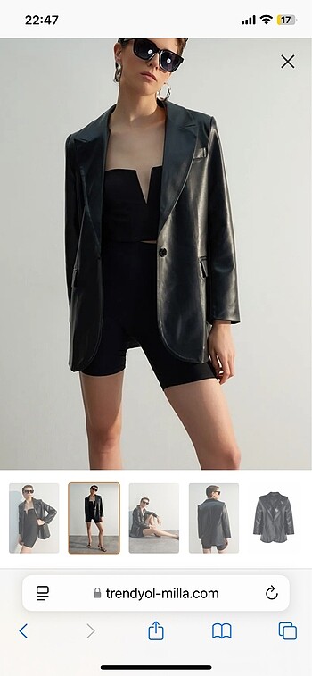 Trendyolmilla deri blazer