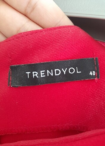 Trendyol & Milla Trendyol Kırmızı Pileli Elbise