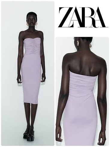 Zara straplez elbise