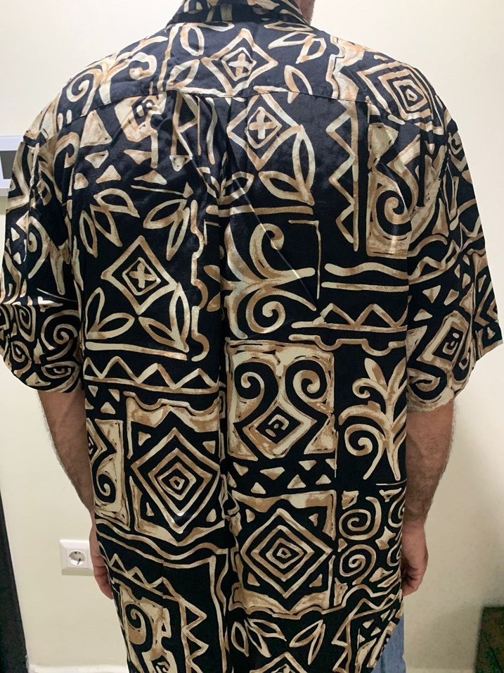 Desenli Kahverengi Bohem Gömlek - Görsel 4