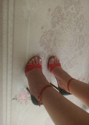 Minimalist Çok Renkli Yılan Desenli Stiletto - Görsel 7