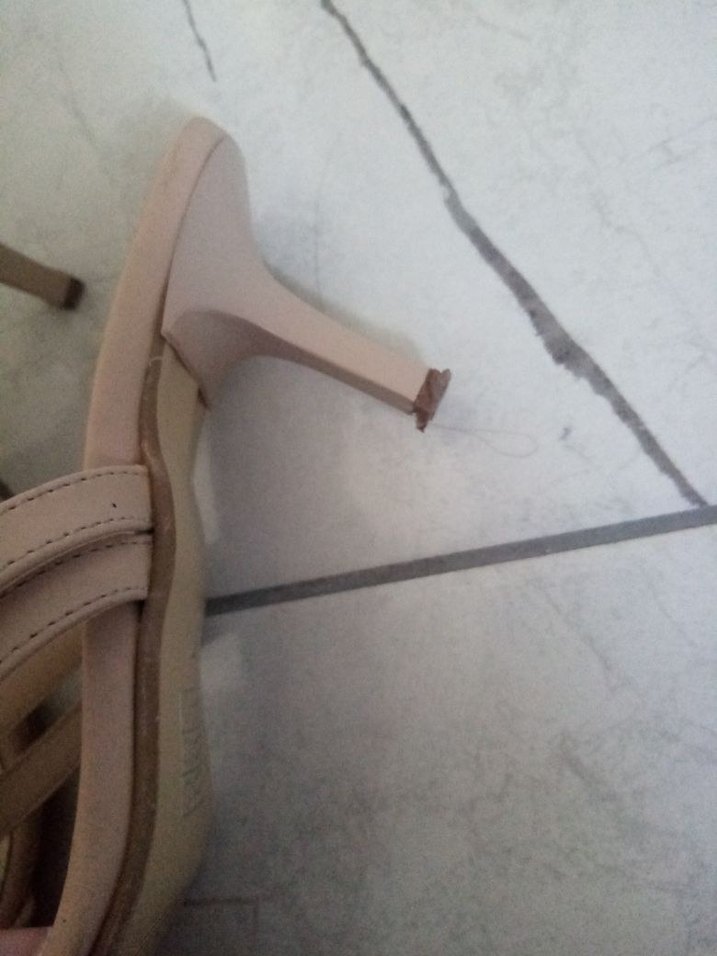 Bej Süet Stiletto Topuklu Minimalist Sandalet - Görsel 3
