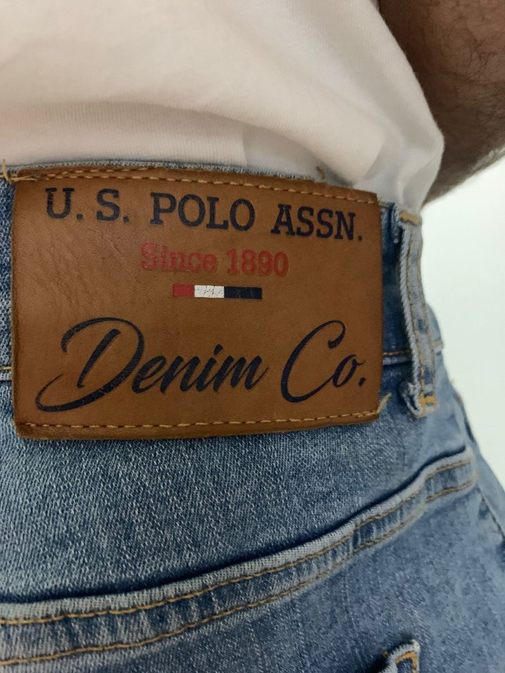 Düğmeli Mavi Erkek Denim Midi Şort - Görsel 2