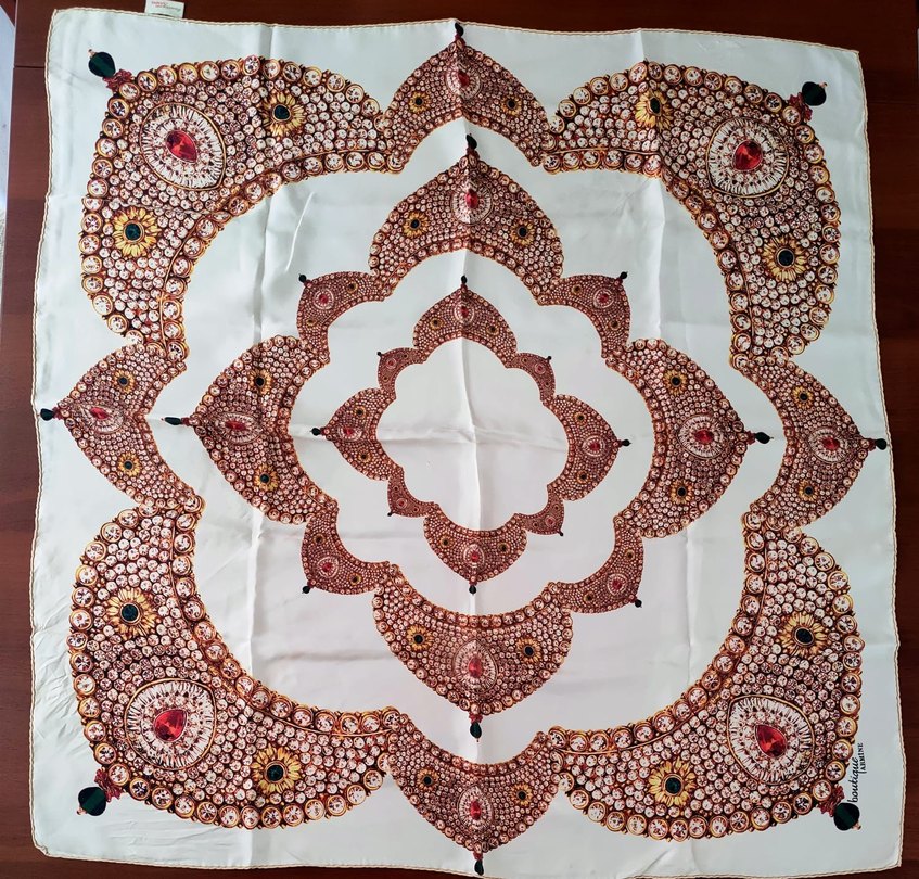 Bordo Zincir Detaylı Bohem Broş - Görsel 2