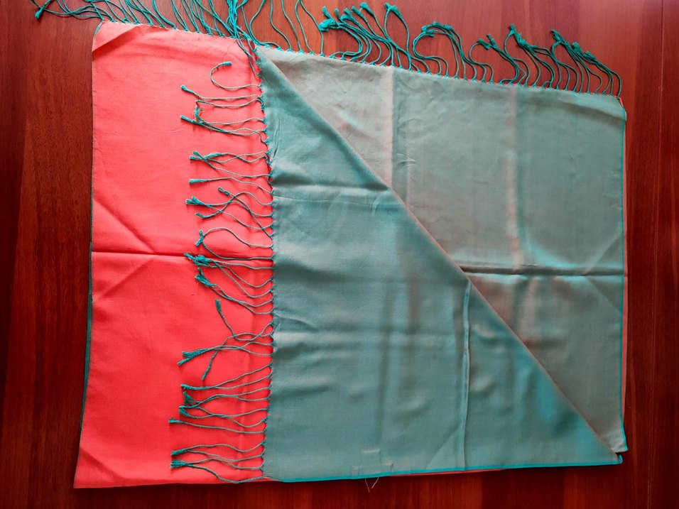 Kırmızı Parlak İpek Kadın Fular - Görsel 2