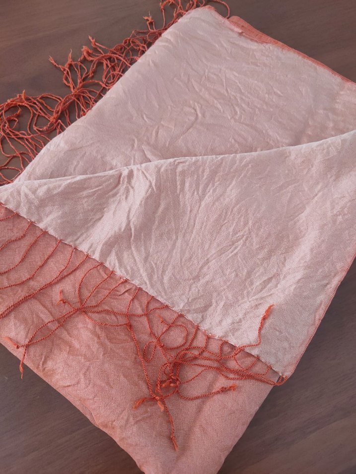 Pembe İpek Görünümlü Kadın Şal - Görsel 2