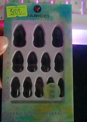 Kendinden Yapışkanlı Siyah Tırnak Süsleri - Görsel 3