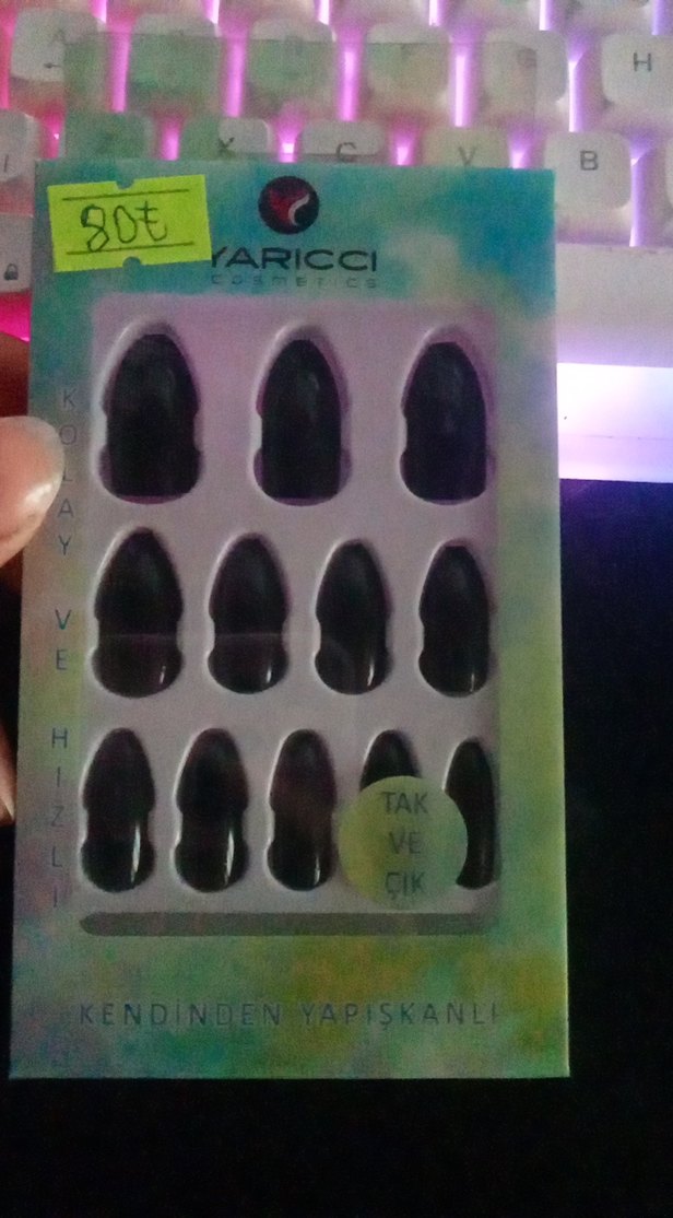 Kendinden Yapışkanlı Siyah Tırnak Süsleri - Görsel 3
