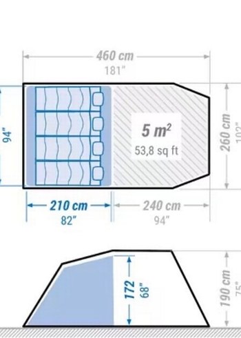 Decathlon 4.1 familiy büyük çadır - Görsel 5