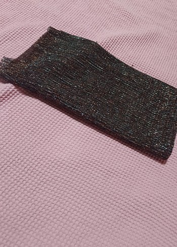 Siyah Elastik Kadın Eşarp - Görsel 11