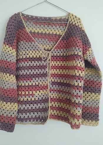 Renkli Kullanışlı Hırka - Görsel 2