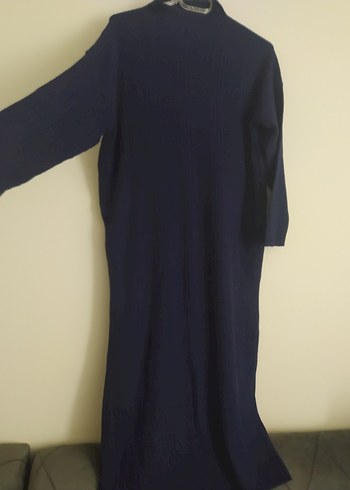 Lacivert Uzun Triko Elbise - Görsel 3