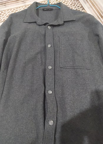 Gri Düğmeli Erkek Gömlek - Görsel 5