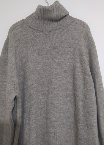 Toprak Rengi Triko Uzun Kadın Elbise - Görsel 4