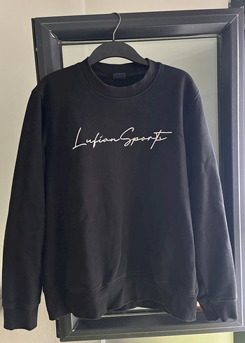 Lufian Sports Siyah Bisiklet Yaka Sweatshirt
