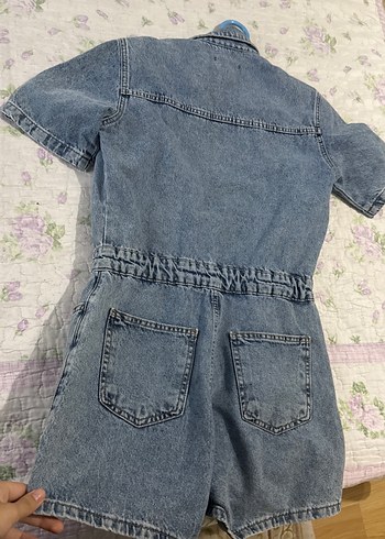 Trendyol & Milla Düğmeli Kısa Kollu Denim Tulum
