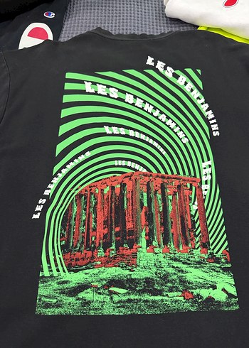 Les Benjamins Siyah Oversize Tişört - Görsel 2