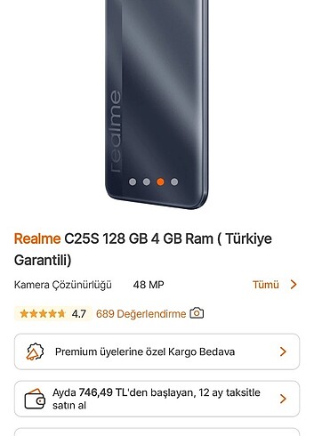 Realme 6000mah batarya c25s - Görsel 2