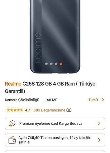 Realme 6000mah batarya c25s - Görsel 4