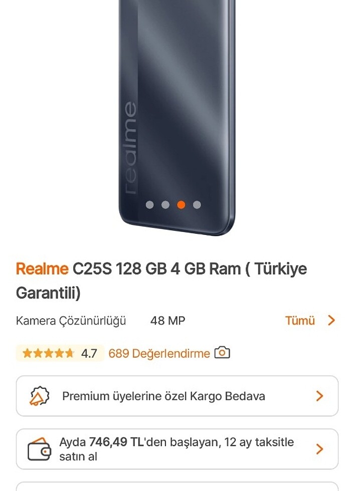 Realme 6000mah batarya c25s - Görsel 2