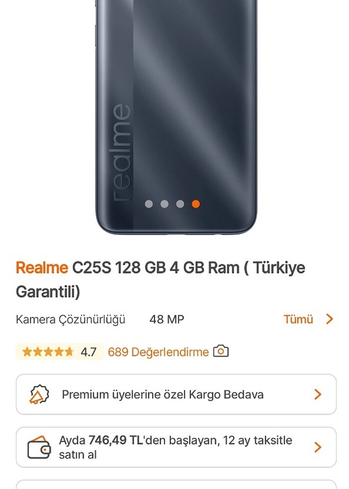 Realme 6000mah batarya c25s - Görsel 4